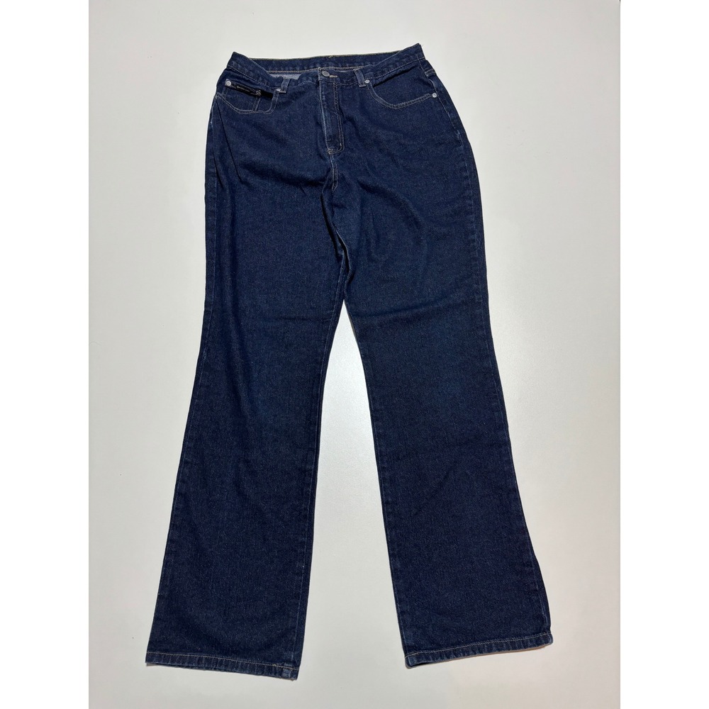Calvin Klein Womens Straight Leg Jeans Dark Wash Blue Size 10